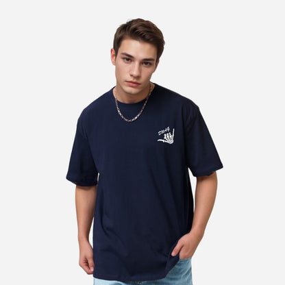 TESON by Bodycare Men's 100% Cotton Oversized Baggy Fit Drop Shoulder Half Sleeve Solid Round Neck T-Shirt