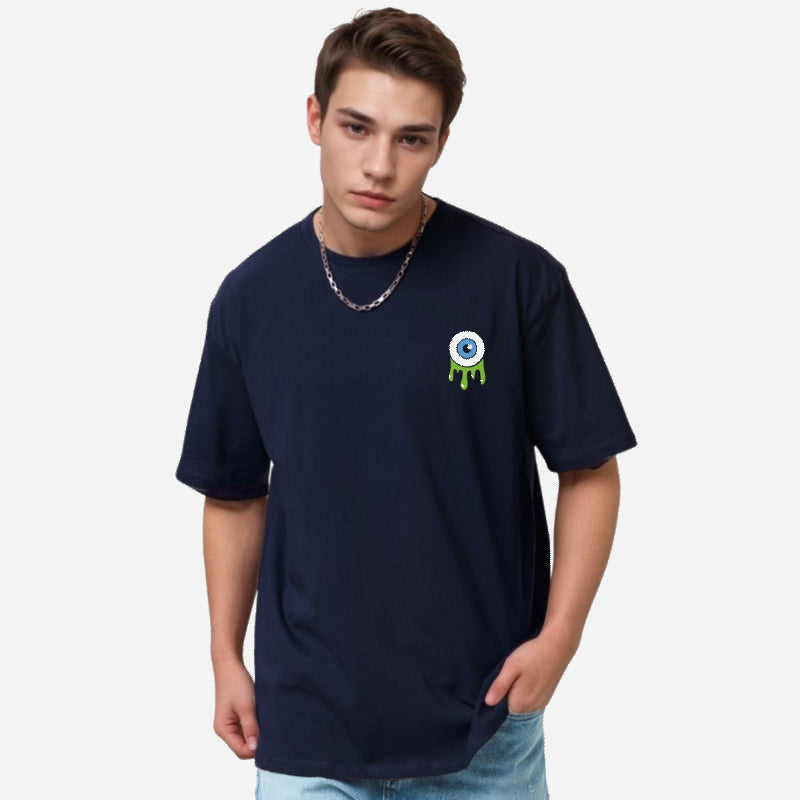 TESON by Bodycare Men's 100% Cotton Oversized Baggy Fit Drop Shoulder Half Sleeve Solid Round Neck T-Shirt