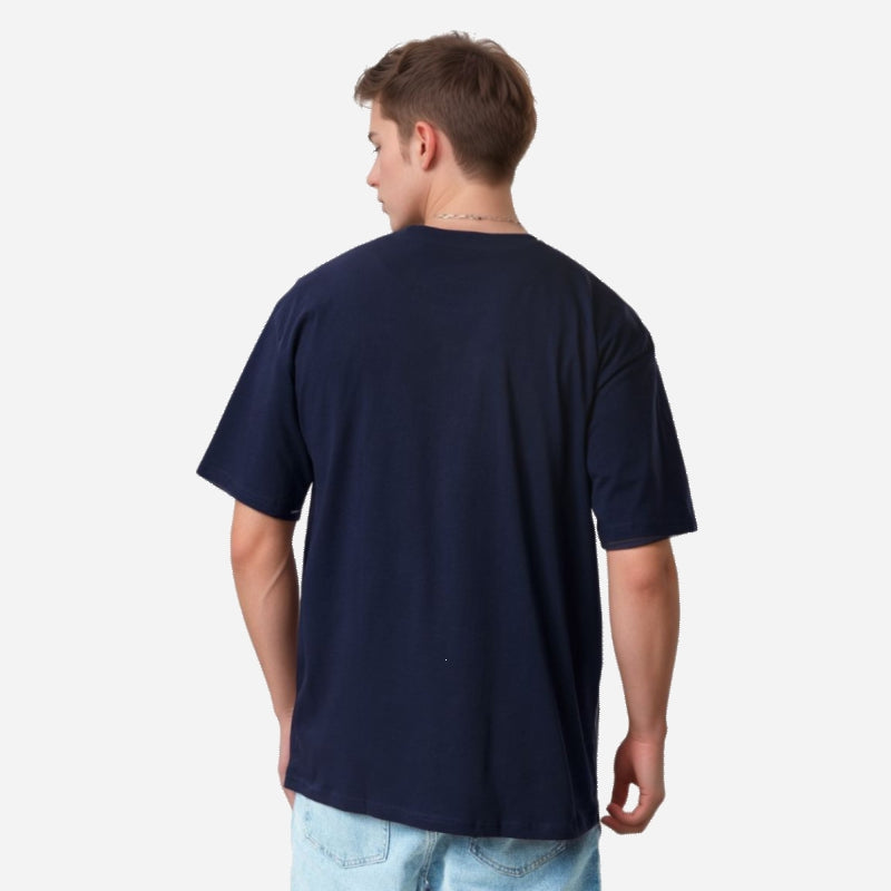 TESON by Bodycare Men's 100% Cotton Oversized Baggy Fit Drop Shoulder Half Sleeve Solid Round Neck T-Shirt