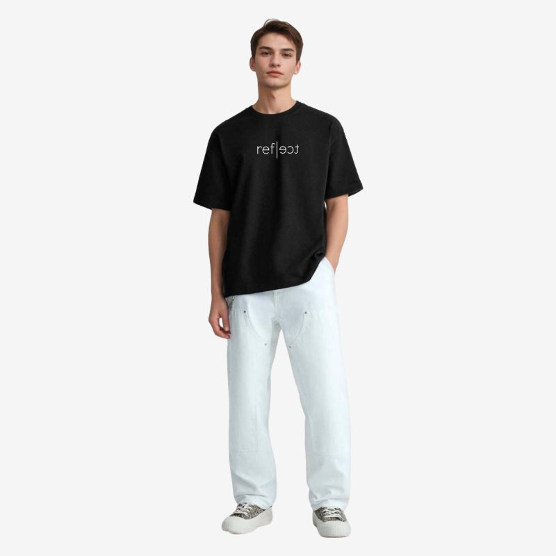 TESON by Bodycare Men's 100% Cotton Oversized Baggy Fit Drop Shoulder Half Sleeve Solid Round Neck T-Shirt