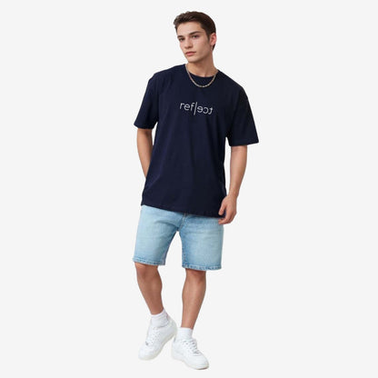 TESON by Bodycare Men's 100% Cotton Oversized Baggy Fit Drop Shoulder Half Sleeve Solid Round Neck T-Shirt