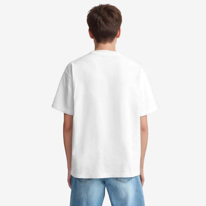 TESON by Bodycare Men's 100% Cotton Oversized Baggy Fit Drop Shoulder Half Sleeve Solid Round Neck T-Shirt White