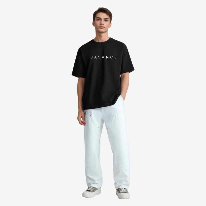 TESON by Bodycare Men's 100% Cotton Oversized Baggy Fit Drop Shoulder Half Sleeve Solid Round Neck T-Shirt