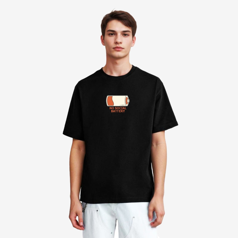 TESON by Bodycare Men's 100% Cotton Oversized Baggy Fit Drop Shoulder Half Sleeve Solid Round Neck T-Shirt