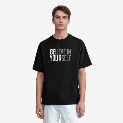 TESON by Bodycare Men's 100% Cotton Oversized Baggy Fit Drop Shoulder Half Sleeve Solid Round Neck T-Shirt