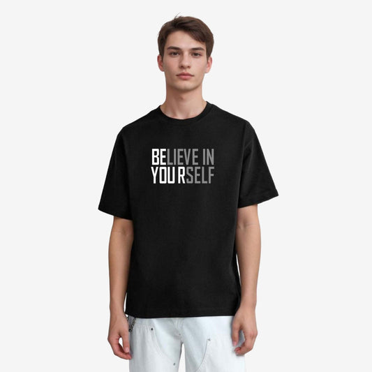 TESON by Bodycare Men's 100% Cotton Oversized Baggy Fit Drop Shoulder Half Sleeve Solid Round Neck T-Shirt