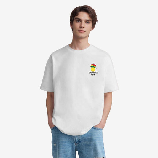 TESON by Bodycare Men's 100% Cotton Oversized Baggy Fit Drop Shoulder Half Sleeve Solid Round Neck T-Shirt