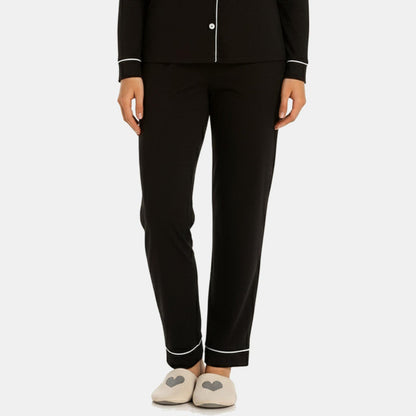 TESON Women Night Suit - Black