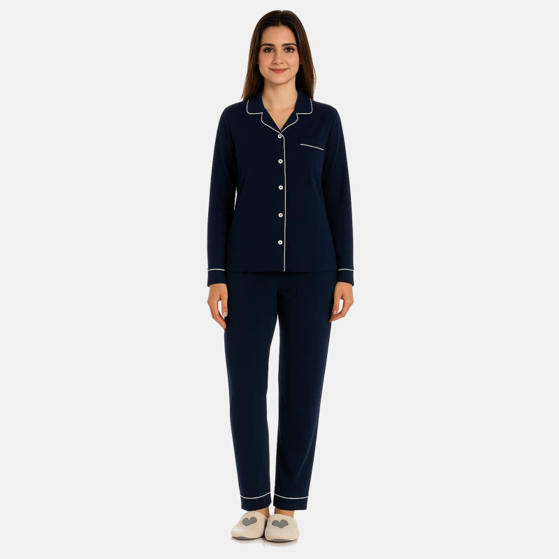 TESON Women Night Suit - Navy