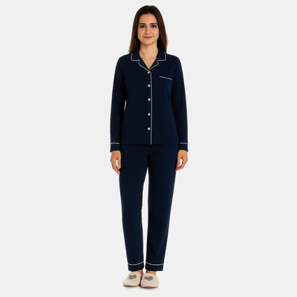 TESON Women Night Suit - Navy