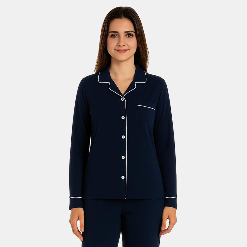 TESON Women Night Suit - Navy