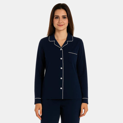 TESON Women Night Suit - Navy