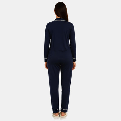 TESON Women Night Suit - Navy