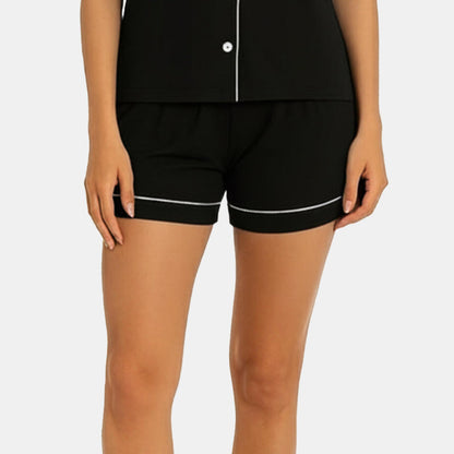 TESON Women Night Suit - Black