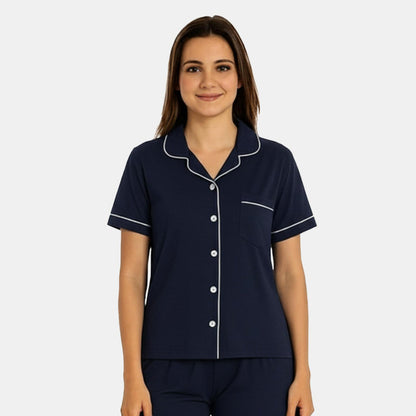 TESON Women Night Suit - Navy