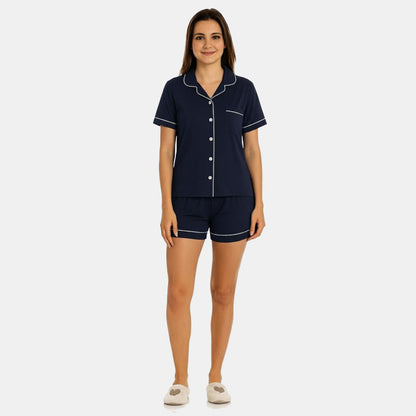 TESON Women Night Suit - Navy