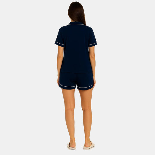 TESON Women Night Suit - Navy - bodycomfyonline