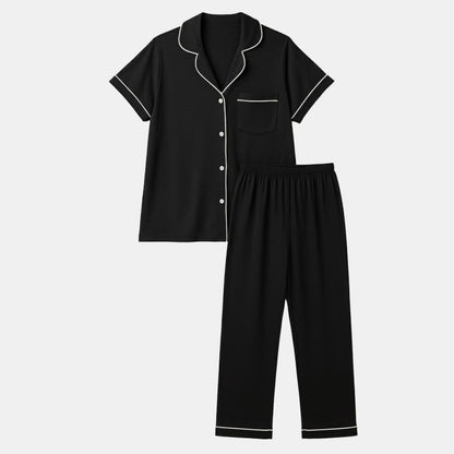 TESON Women Night Suit - Black