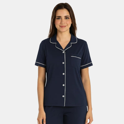 TESON Women Night Suit - Navy