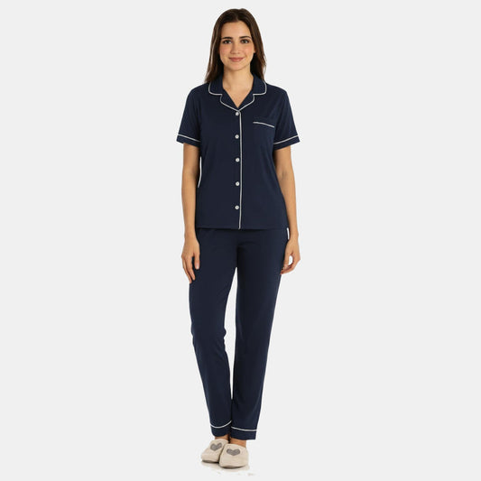 TESON Women Night Suit - Navy