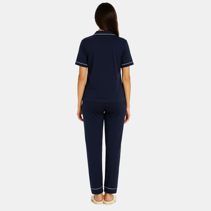 TESON Women Night Suit - Navy