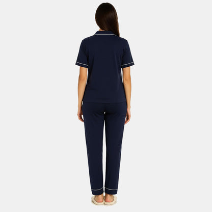 TESON Women Night Suit - Navy