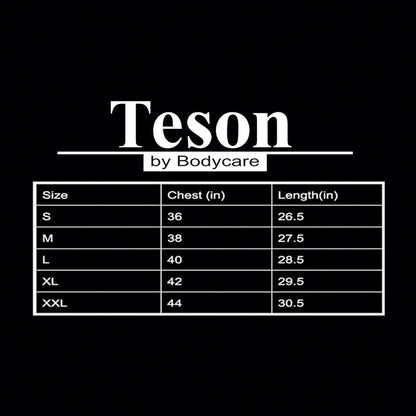 TESON by Bodycare Solid Mens Tshirt Round Neck Full Sleeves - Black