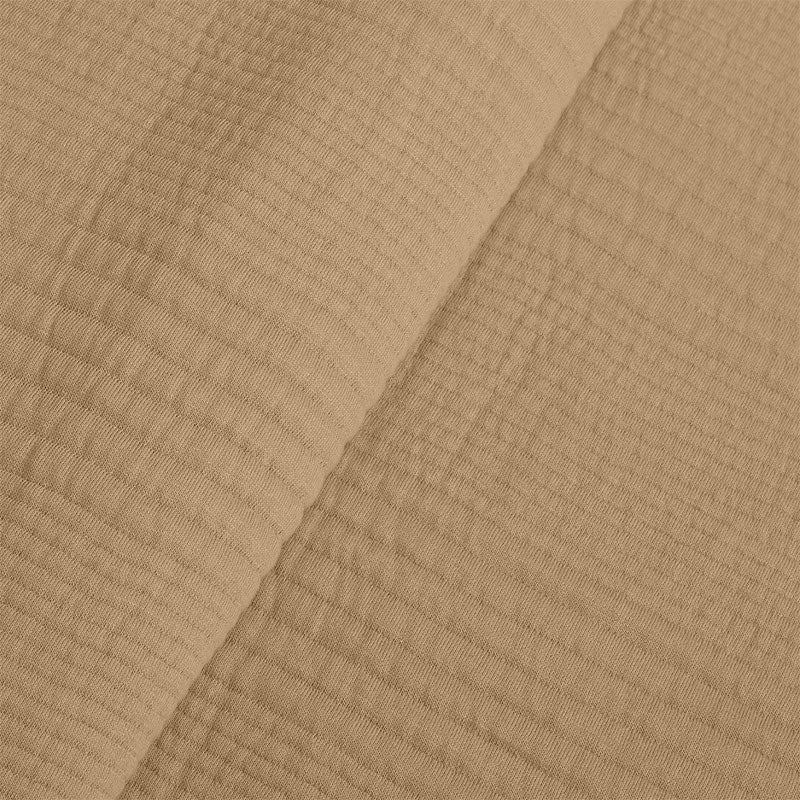 BodyComfy 100% Cotton Hosiery King-Size Fitted Bedcover – Checkered Block Texture