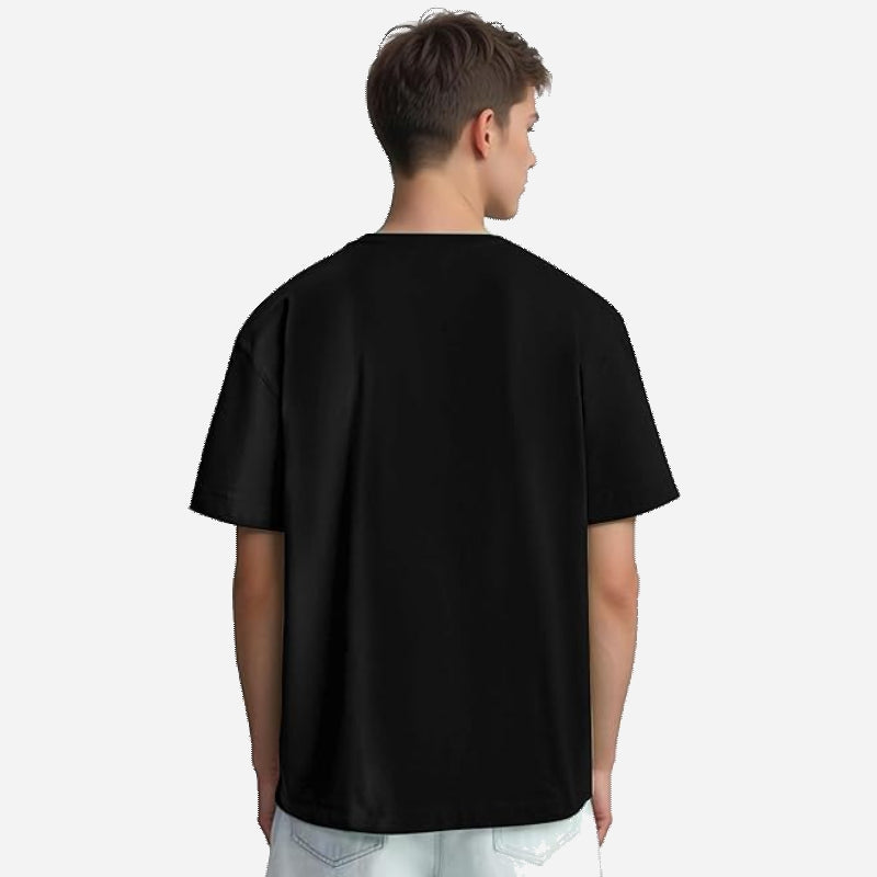 TESON by Bodycare Men's 100% Cotton Oversized Baggy Fit Drop Shoulder Half Sleeve Solid Round Neck T-Shirt