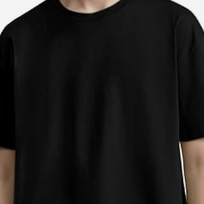 TESON by Bodycare Men's 100% Cotton Oversized Baggy Fit Drop Shoulder Half Sleeve Solid Round Neck T-Shirt