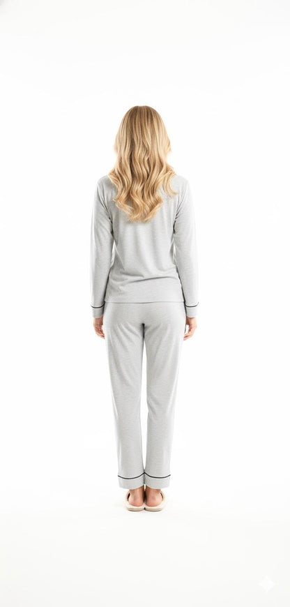 Teson Grey milenge nightsuit - bodycomfyonline