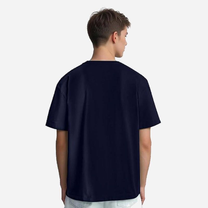 TESON by Bodycare Men's 100% Cotton Oversized Baggy Fit Drop Shoulder Half Sleeve Solid Round Neck T-Shirt