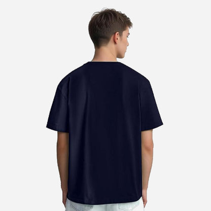 TESON by Bodycare Men's 100% Cotton Oversized Baggy Fit Drop Shoulder Half Sleeve Solid Round Neck T-Shirt