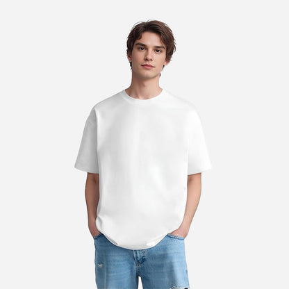 TESON by Bodycare Men's 100% Cotton Oversized Baggy Fit Drop Shoulder Half Sleeve Solid Round Neck T-Shirt